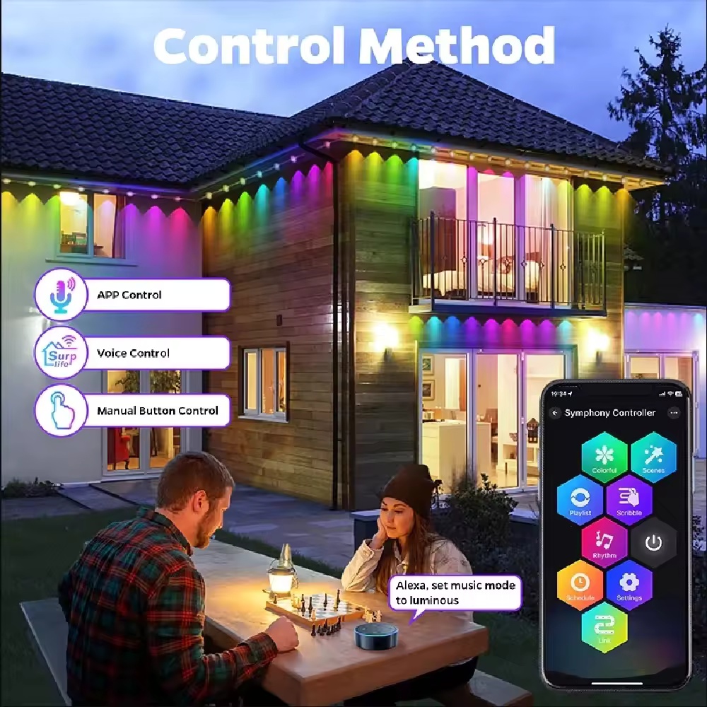 إضاءة ذكية RGBIC للحواف بطول 1 - مراجعة Smart Garden Outdoor وسعره