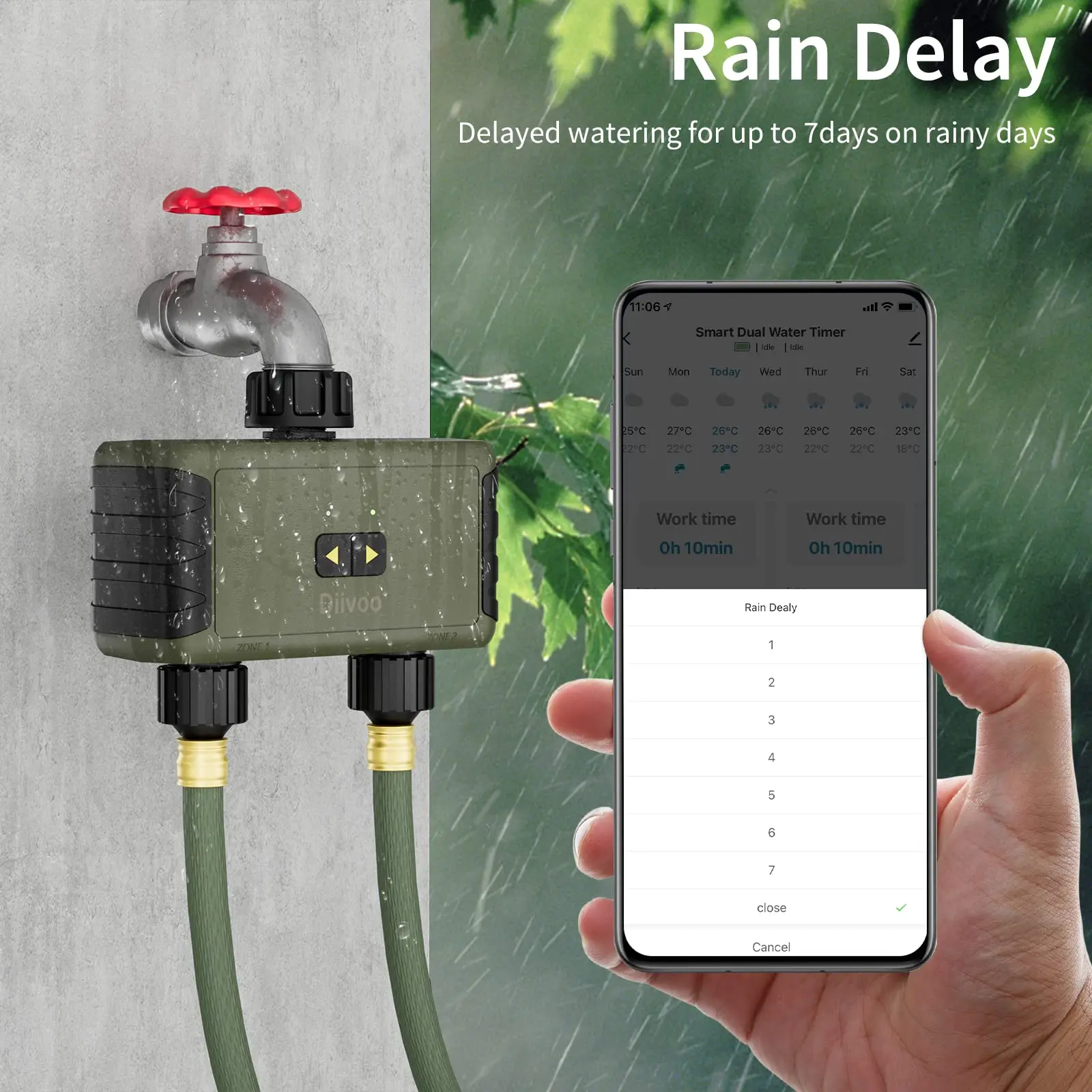 جهاز ري ذكي بتوقيت من Diivoo ي - مراجعة Smart Garden Devices وسعره