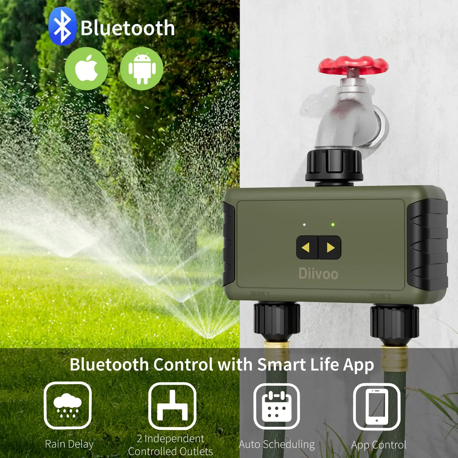 جهاز ري ذكي بتوقيت من Diivoo ي - مراجعة Smart Garden Devices وسعره